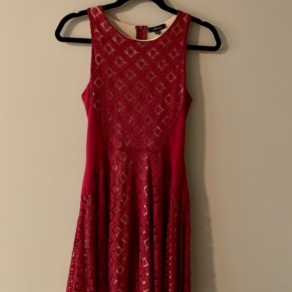 Maroon Lace Dress